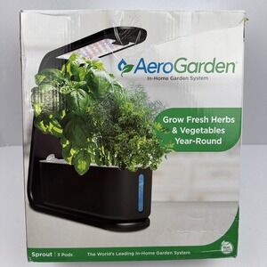 AeroGarden Sprout 3-Pod Indoor Hydroponic Garden, Black LED Grow Light